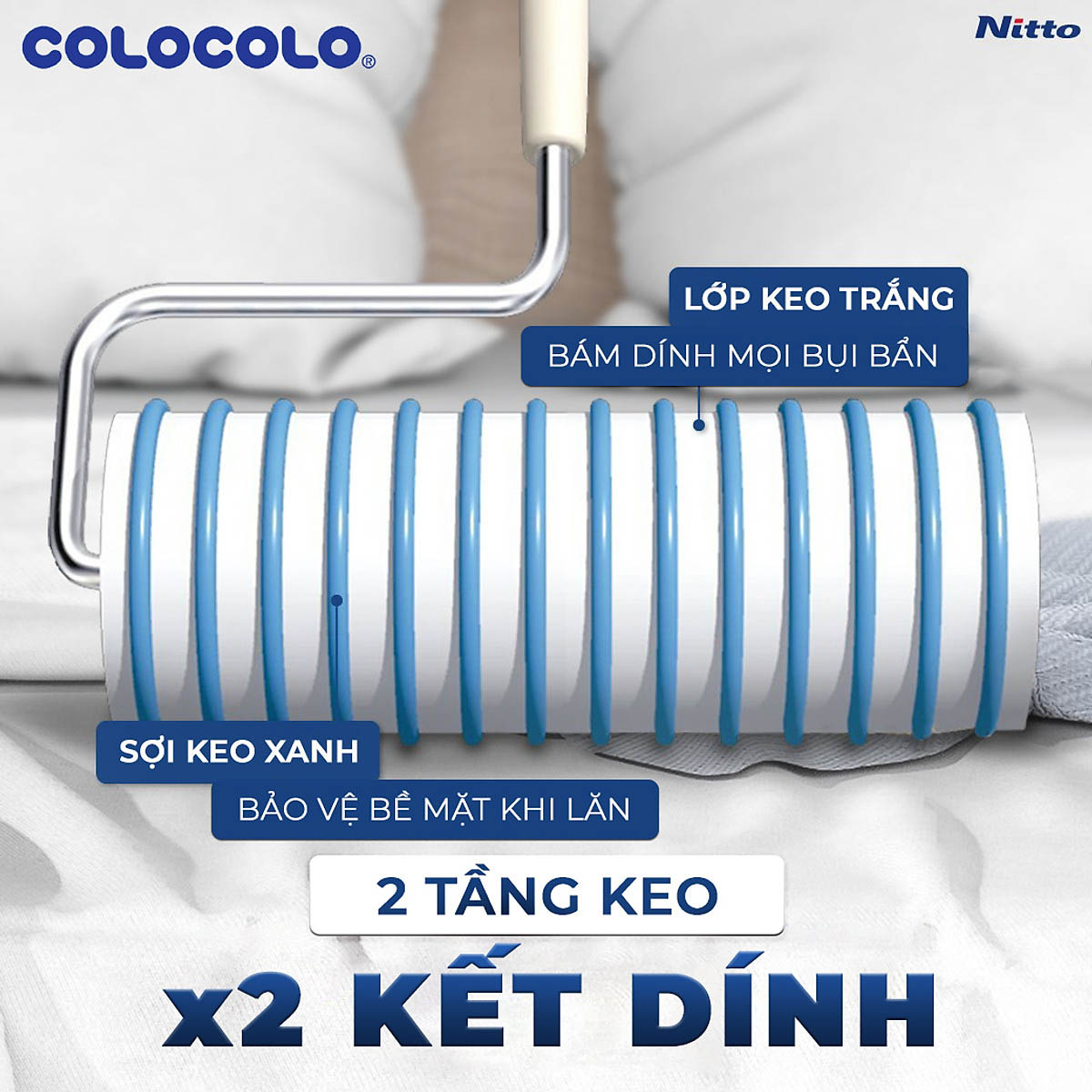 Lõi Lăn Bụi 16cm - Lõi Lăn Bụi Sàn Nhà ColoColo Nhật Bản