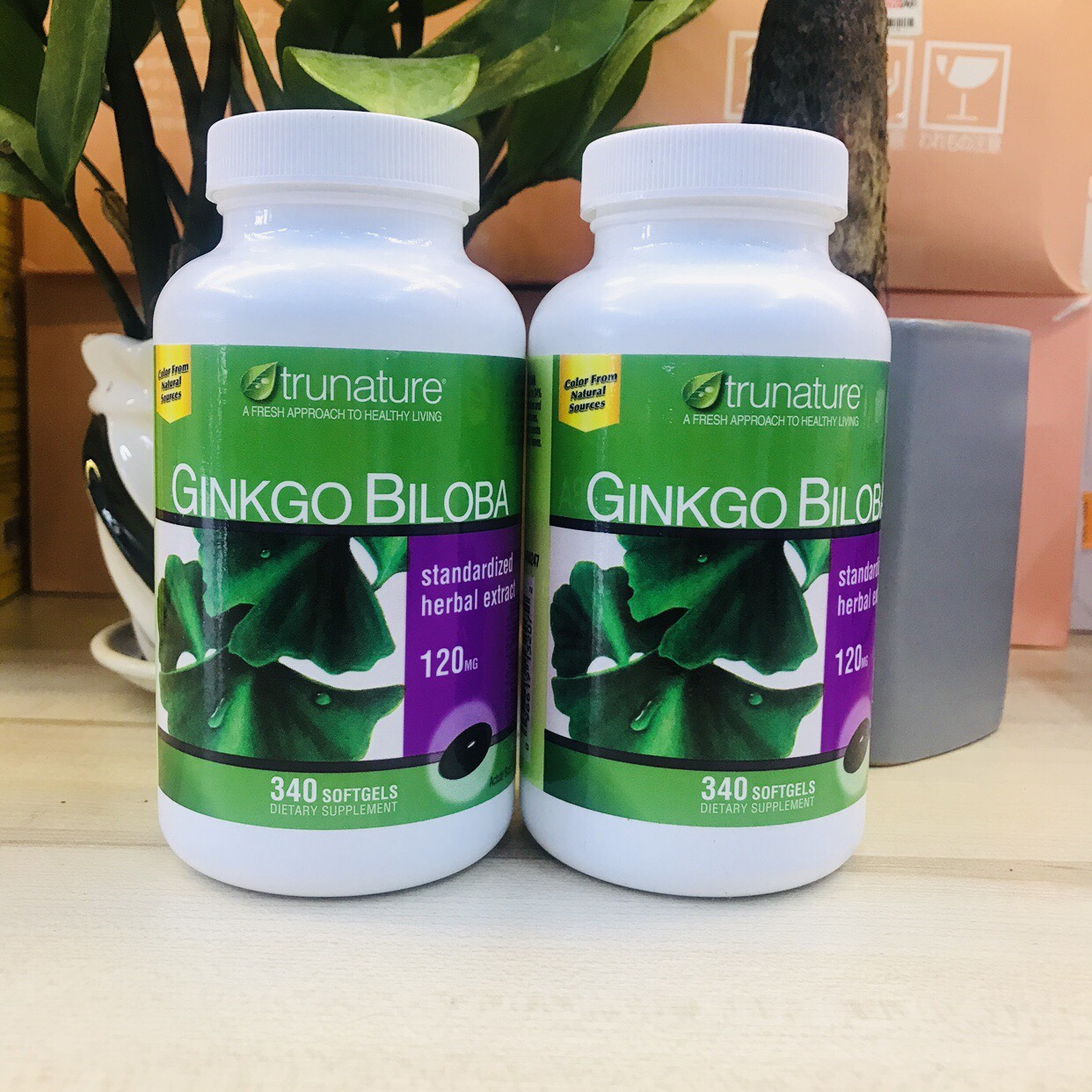 Viên uống bổ não Trunature Ginkgo Biloba 340 Viên - Mẫu 2020