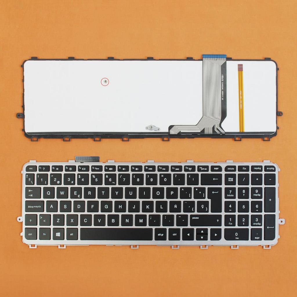 Notebook Keyboard Suit for ENVY 15-j w/ Silver Frame Laptop SP Layout Black