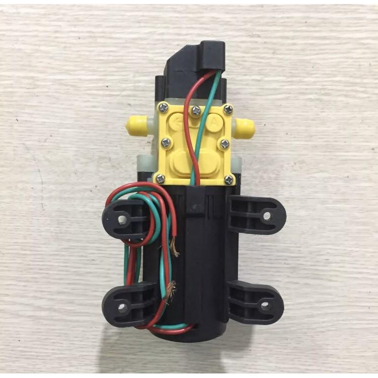 Máy bơm mini tăng áp kèm đổi nguồn 12v dùng tưới cây, tăng áp, phun sương, rửa xe...
