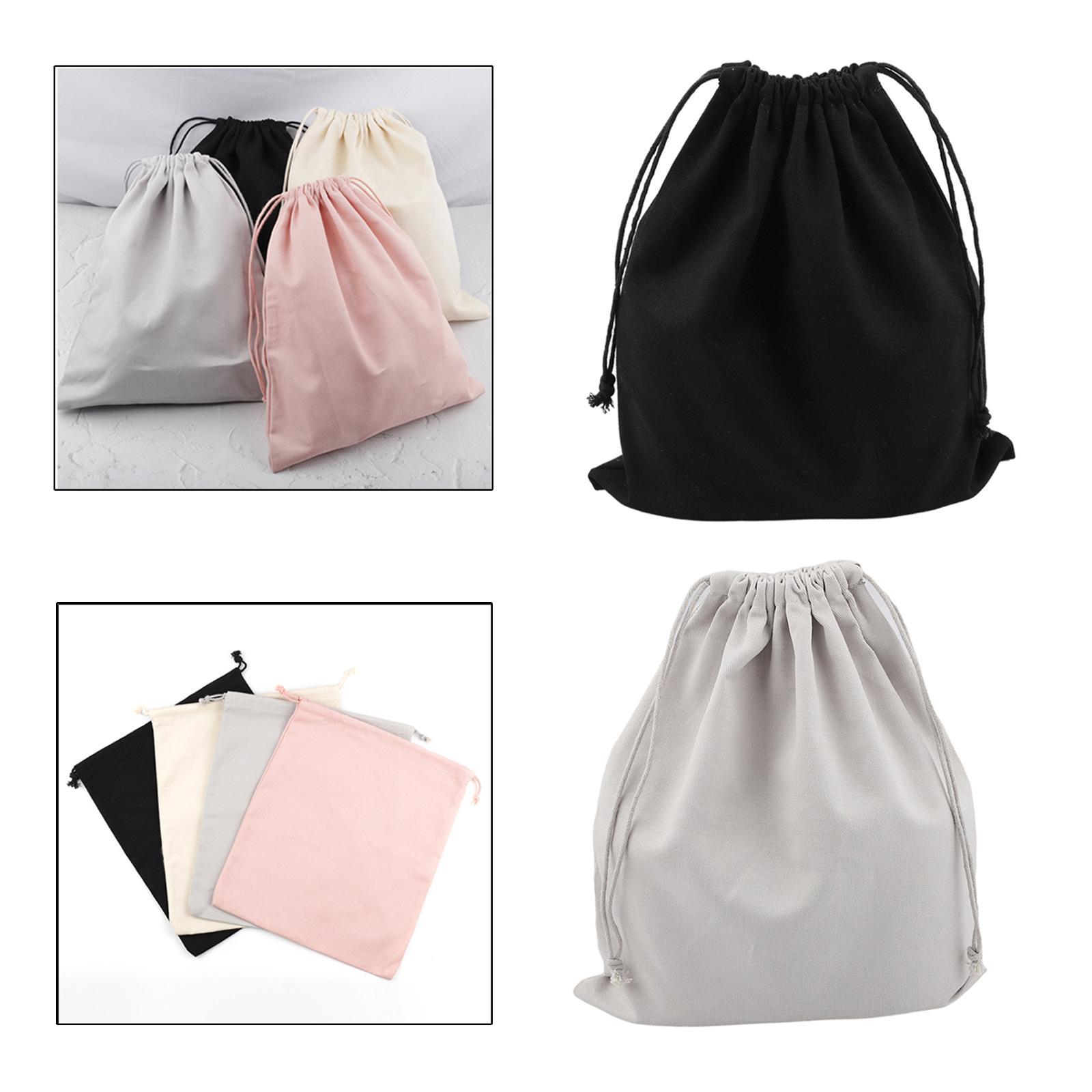 2 Pieces Portable Drawstring Canvas Shoe Storage Bags Laundry Organizer Bag