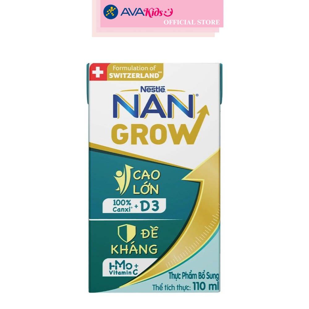 Lốc 4 hộp sữa pha sẵn Nestlé NAN Grow 110 ml (từ 1 tuổi)