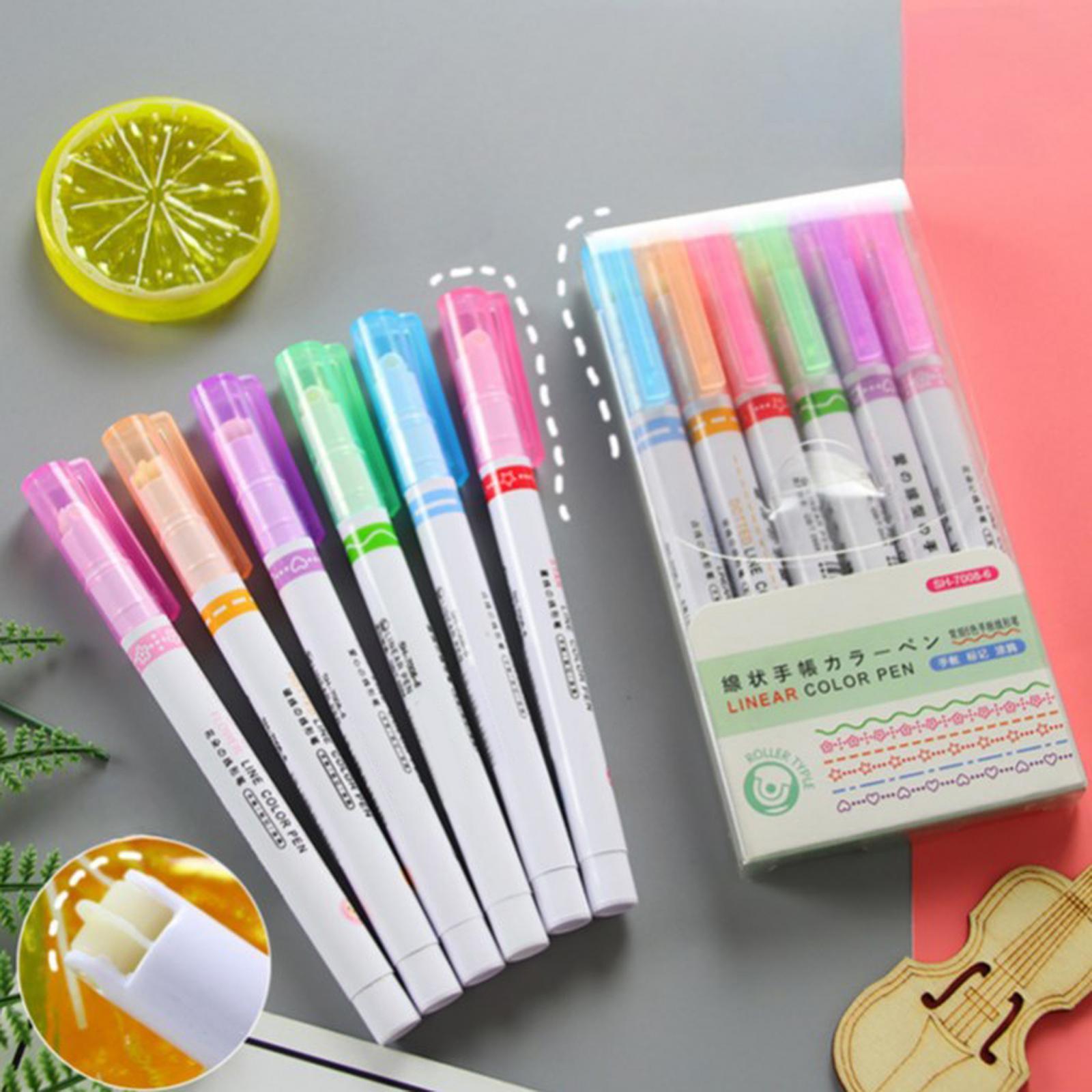 Journal Pens Highlighters Pen Set Glitter Marker DIY Art Crafts Outline Pen Marker Pen for Birthday Scrapbooking School Photo Album Greeting