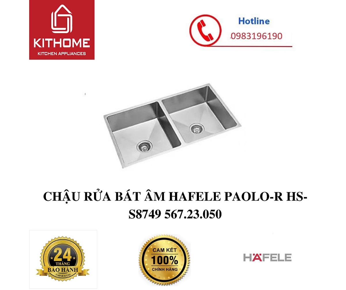 CHẬU RỬA BÁT ÂM HAFELE PAOLO-R HS-S8749 567.23.050 - Hàng chính hãng