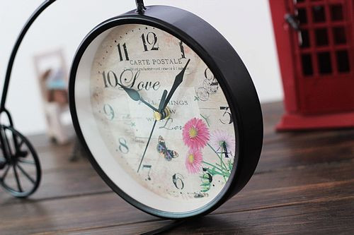 đồng hồ để bàn xe đạp bánh cao cổ điển 1218