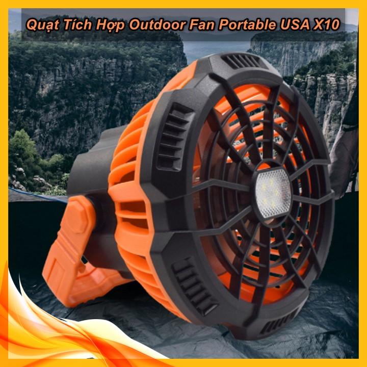 ️ Đèn quạt 2 in 1 ngoài trời mới USB Outdoor Fan Portable USA X10