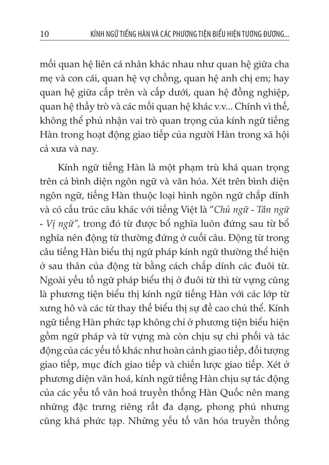Sách - Kính Ngữ Tiếng Hàn Và Các Phương Tiện Biểu Hiện Tương Đương Trong Tiếng Việt