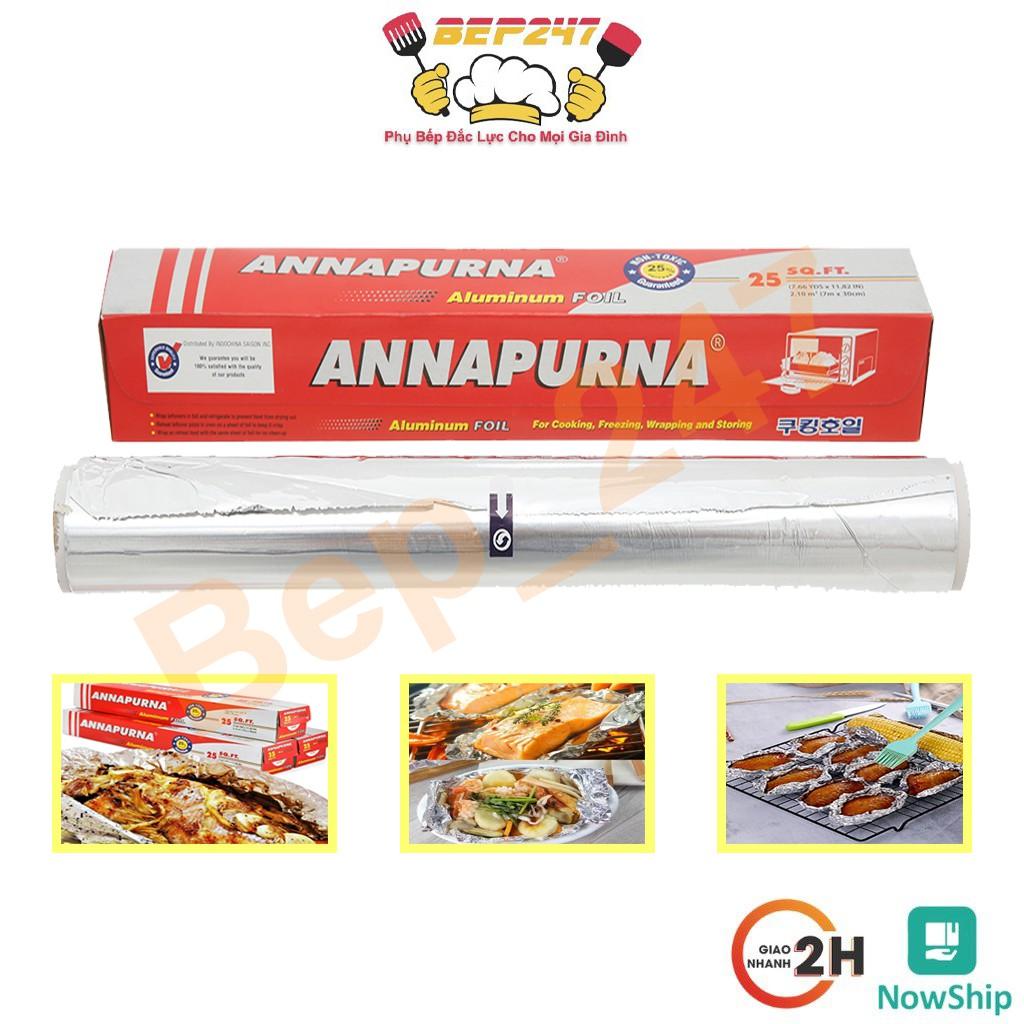 Giấy bạc Annapurna 30cmx7m, Bọc Thực Phẩm Nướng Siêu Tiện Lợi, GIữ Nhiệt Lâu - Đảm Bảo Vệ Sinh An Toàn Thực Phẩm