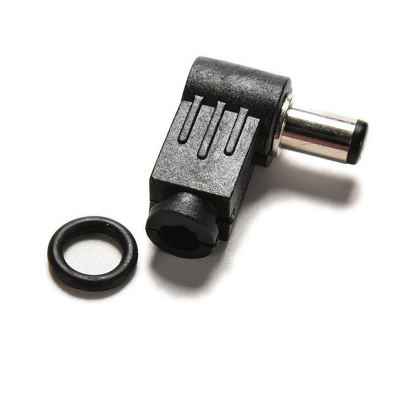 Đen 10 Chiếc 90 Độ Góc 2.1X5.5Mm 2.1Mm DC Cáp Nam Cắm Ổ Cắm Dây Hàn Đầu Kết Nối Adapter