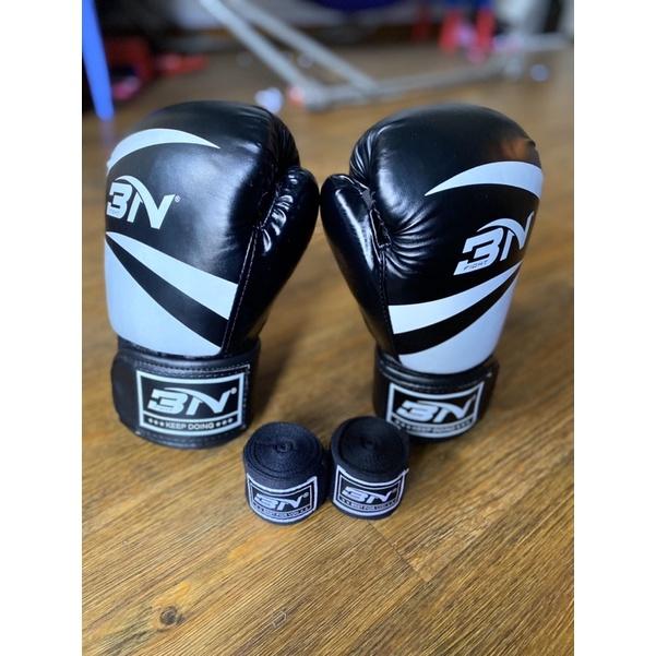 Găng boxing BN tặng băng quấn BN co dãn cao cấp