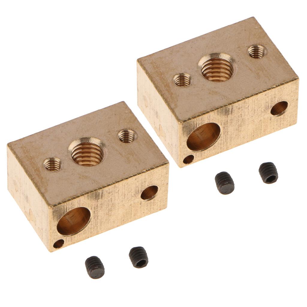 Sunnimix Đồng V6 Nóng Chặn Cho 3D Máy In Phần Giàn Phơi Hotend Nhiệt Khối 2 Chiếc