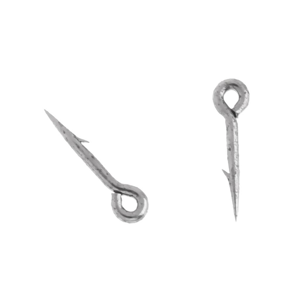 20Pcs High-carbon Steel Sea Fishing Worm Hooks Fishhook Straight Live Bait Lure Hooks, S M L