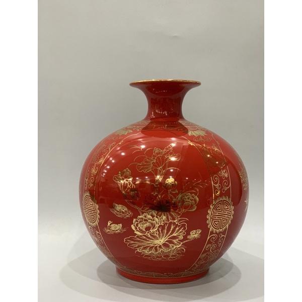 Bình hút lộc tứ cảnh vẽ vàng-cao 27,30,35,40cm