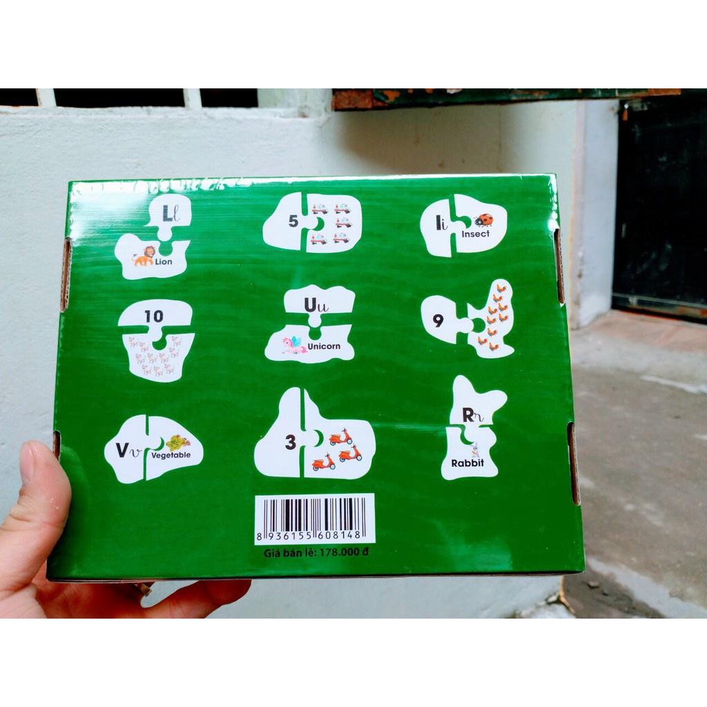 Bộ đồ chơi ghép hình tư duy 72 PUZZLE - Đồ chơi trí tuệ - Tư duy thông minh - Học chữ cái, chữ số- MT books