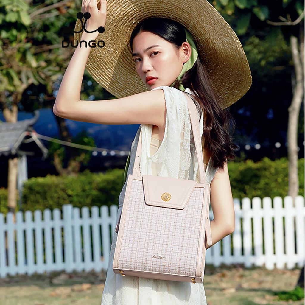 Túi Tote JUST STAR Tweed Hồng JU172690-27