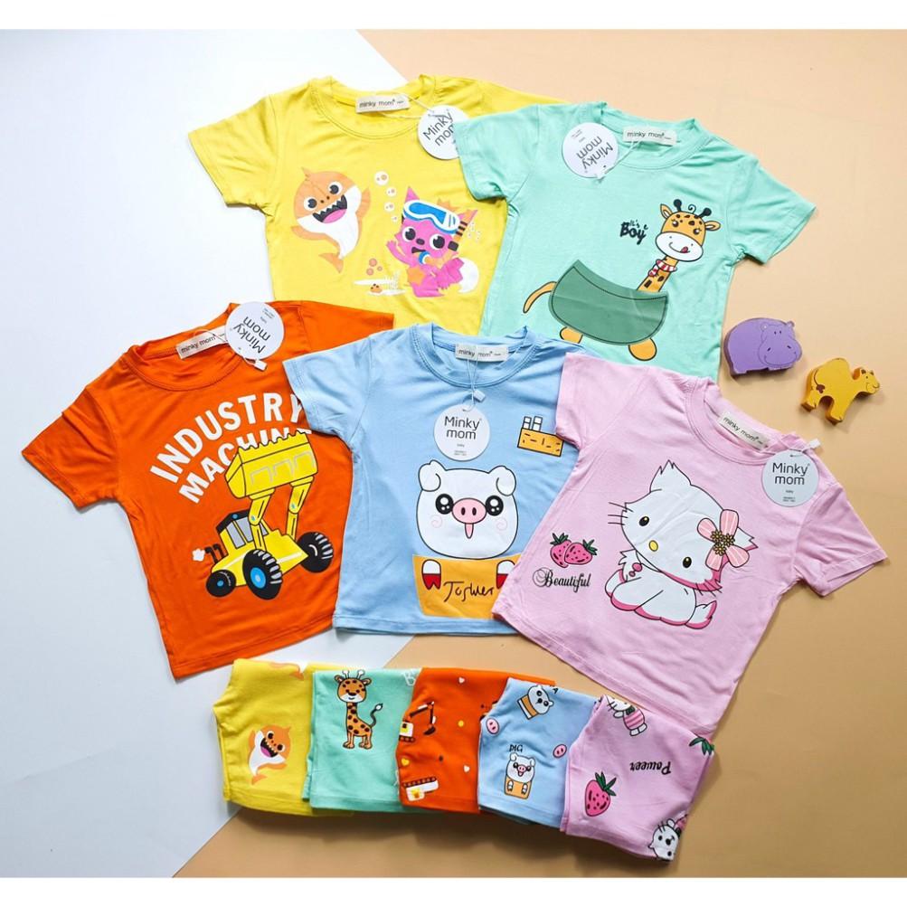 Bộ cộc tay cho bé Bộ cộc tay DISNEY cho bé trai bé gái chất thun lạnh cao cấp siêu mềm siêu mát