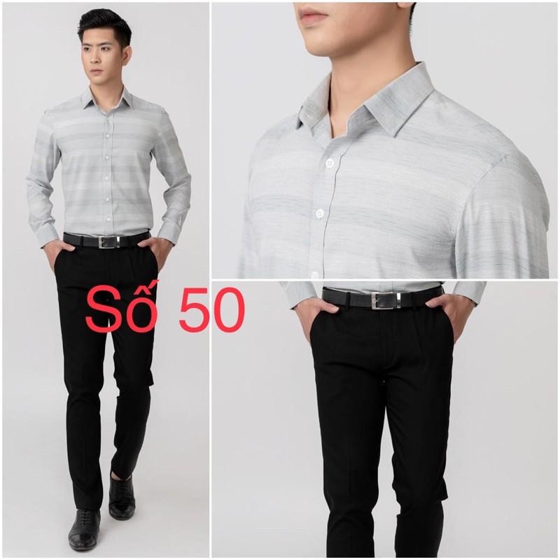 SƠ MI DÀI TAY KẺ CHÌM CAO CẤP