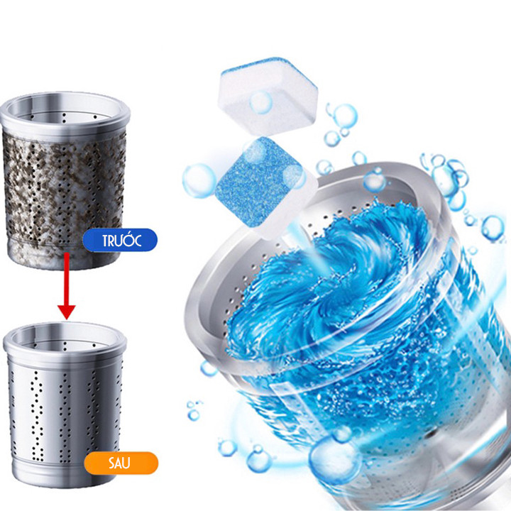 COMBO 6 VIÊN TẨY VỆ SINH MÁY GIẶT THẾ HỆ MỚI - MẠNH HƠN, NHANH HƠN VÀ DIỆT KHUẨN LÊN ĐẾN 99%