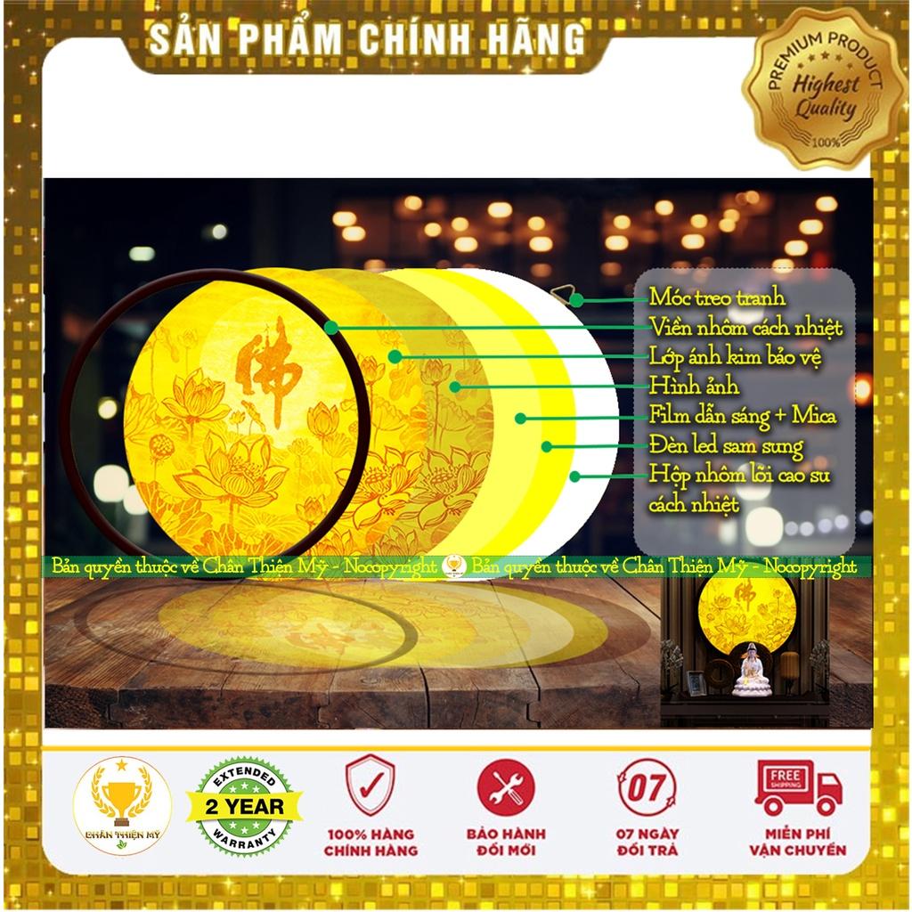 Đèn thờ hào quang trúc chỉ in tròn_M4954