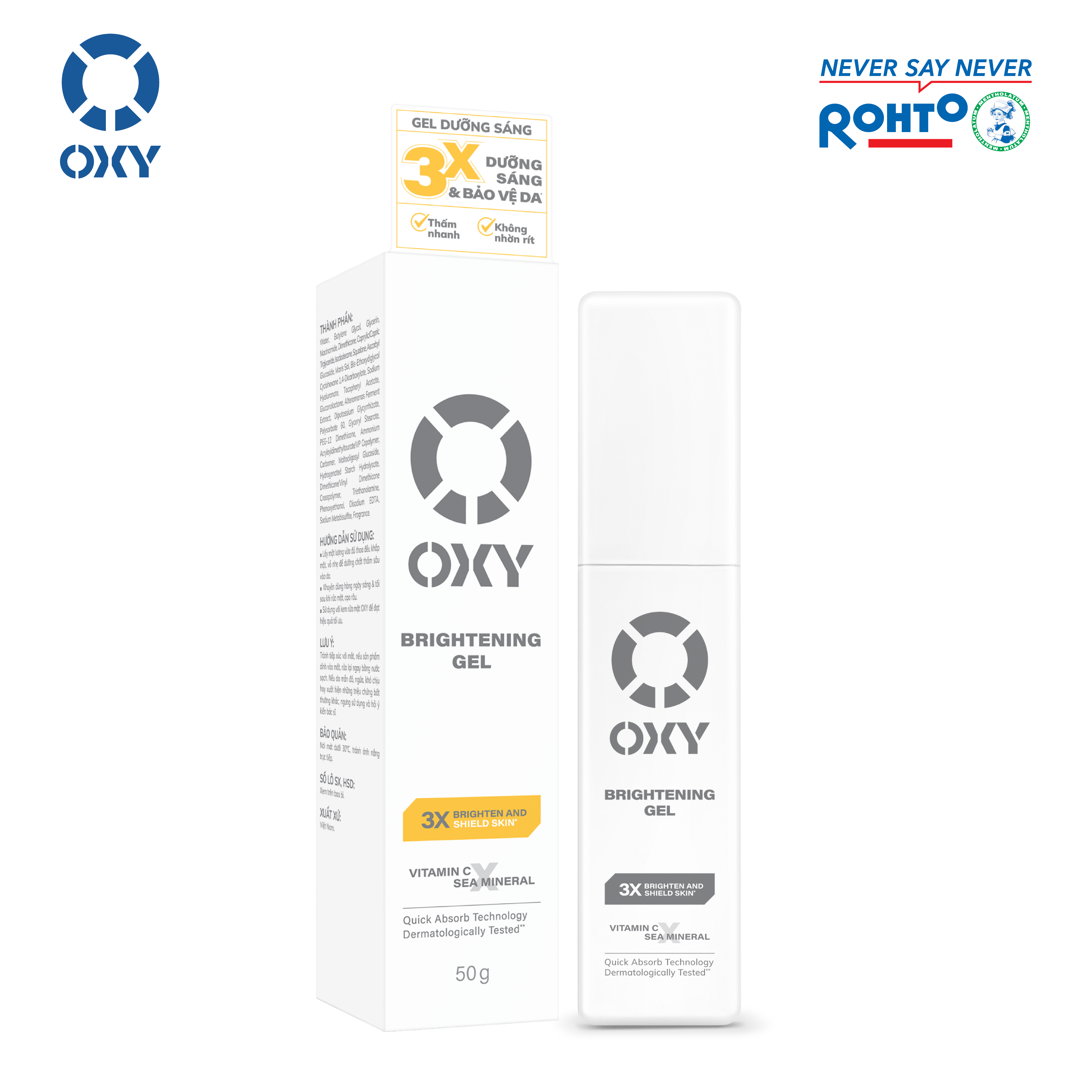 Kem dưỡng sáng da cho nam dạng gel Oxy Brightening Gel 50g