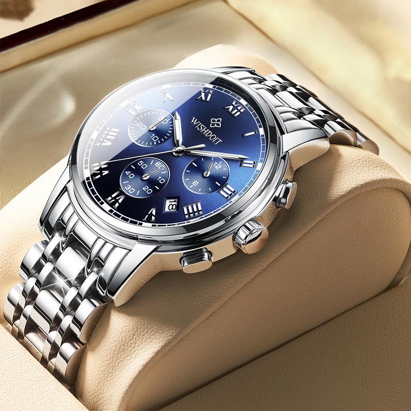 Đồng Hồ Cơ Nam 2021 New Thời Trang Nam Dây Thép Không Gỉ Cao Cấp Hàng Đầu Thể Thao Chronograph Đồng Hồ Thạch Anh Nam Đồng Hồ Relogio Masculino