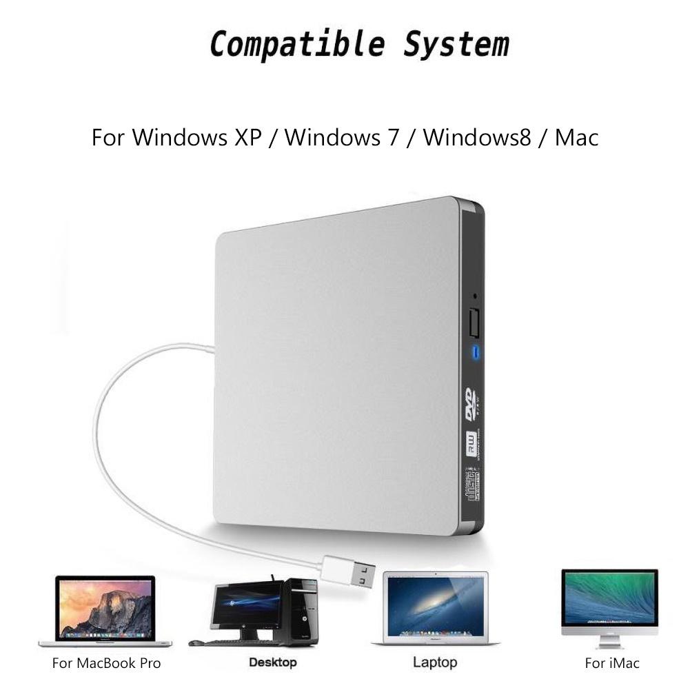 【ky】USB 3.0 External Drive DVD-ROM CD-RW DVD-RW Burner Player Reader for Laptop PC
