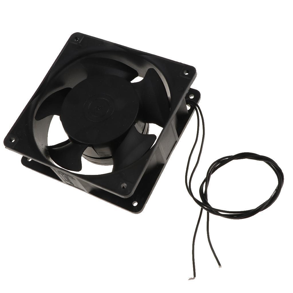 2Pcs Welding Fan 220V 50Hz 26W Miniature Cooling Fan Bare Wire No Interface Black