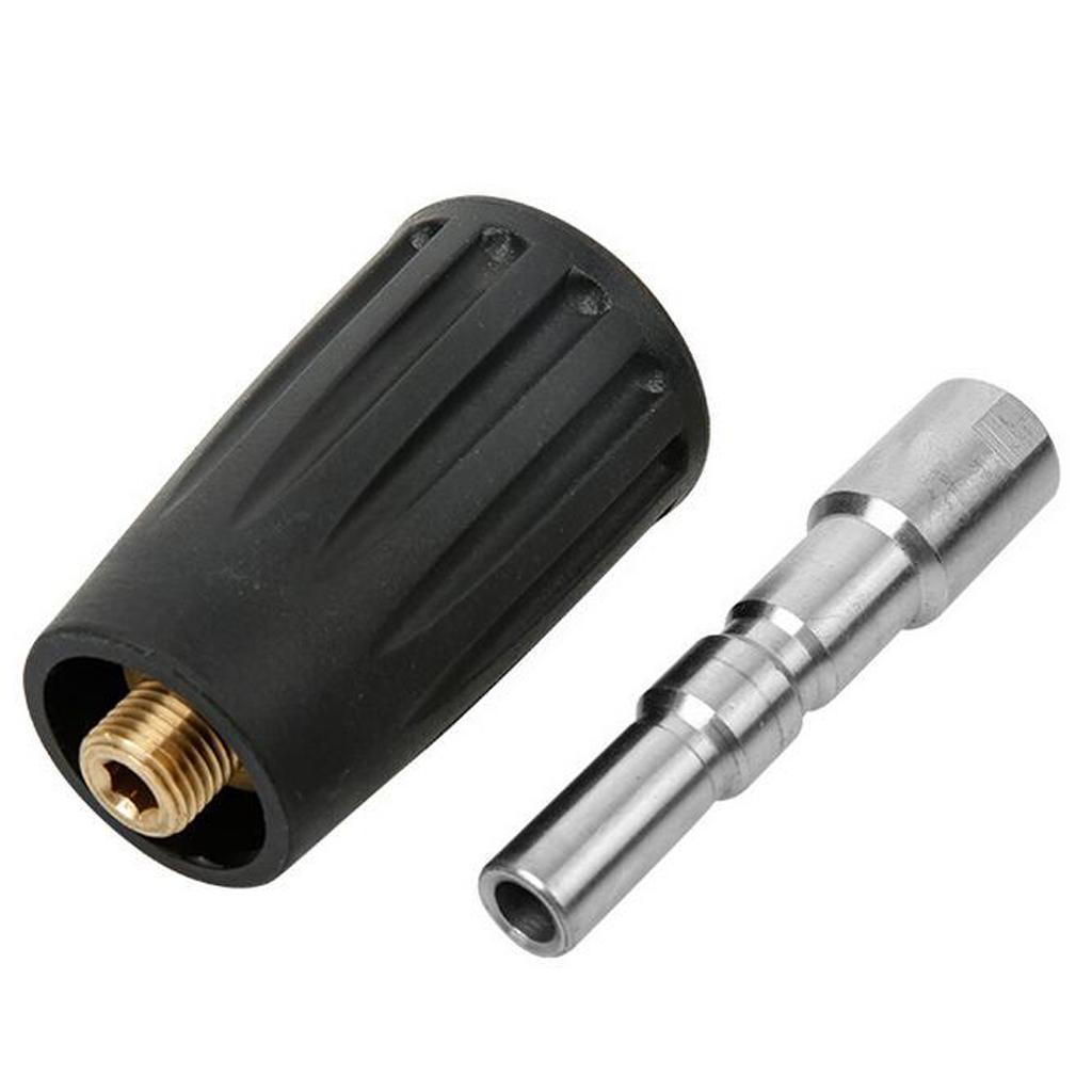G1/4' Quick Connect Adapter for Car Pressure Washer Snow Foam Lance Silver