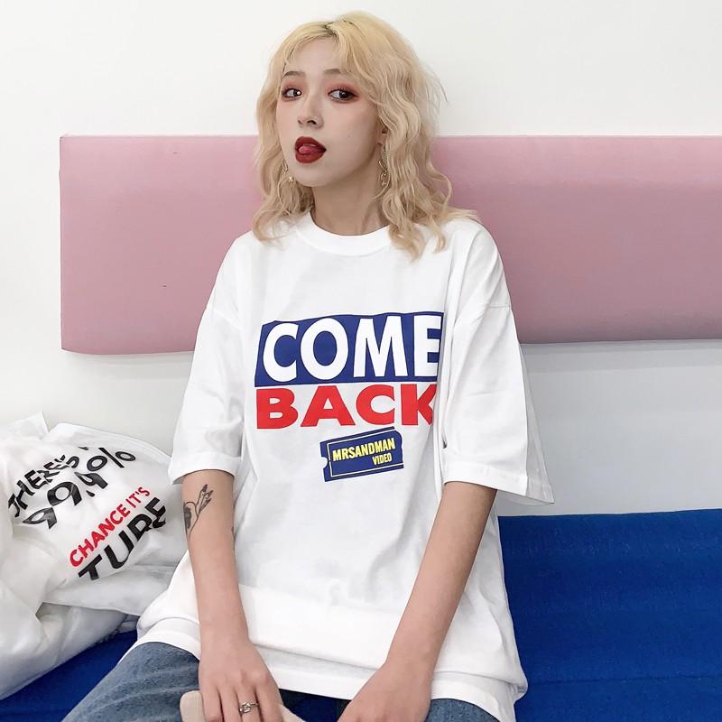 Áo Thun Tay Lỡ Unisex Form Rộng COME BACK Ulzzang