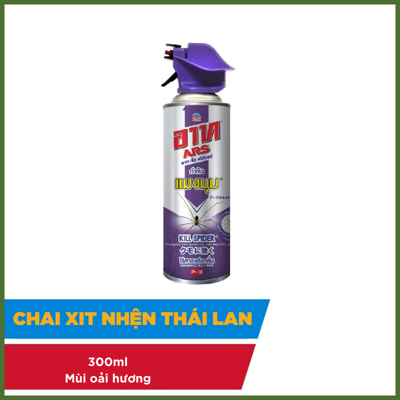 Chai Xịt Diệt Nhện (SP của ARS Thái Lan) - Hương hoa Oải Hương Hiệu quả bất ngờ an toàn với người sử dụng. ARS Skill Spider LAVENDER 600ml