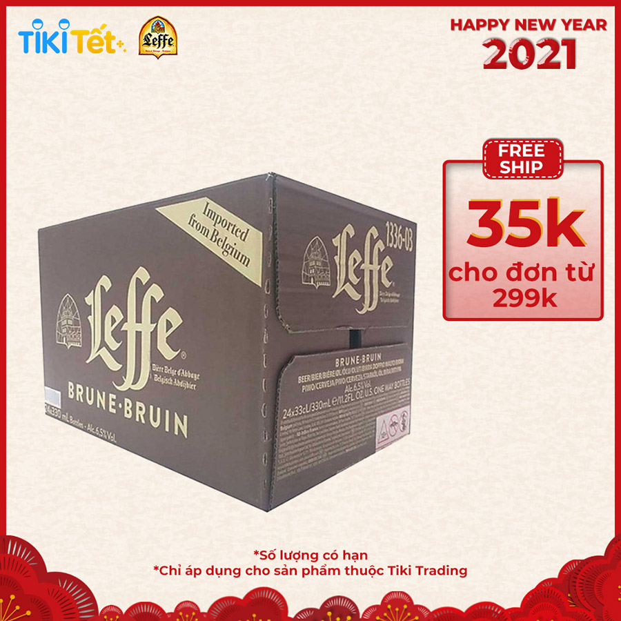 Bia Leffe Brune Nâu 330ml Thùng 24 Chai