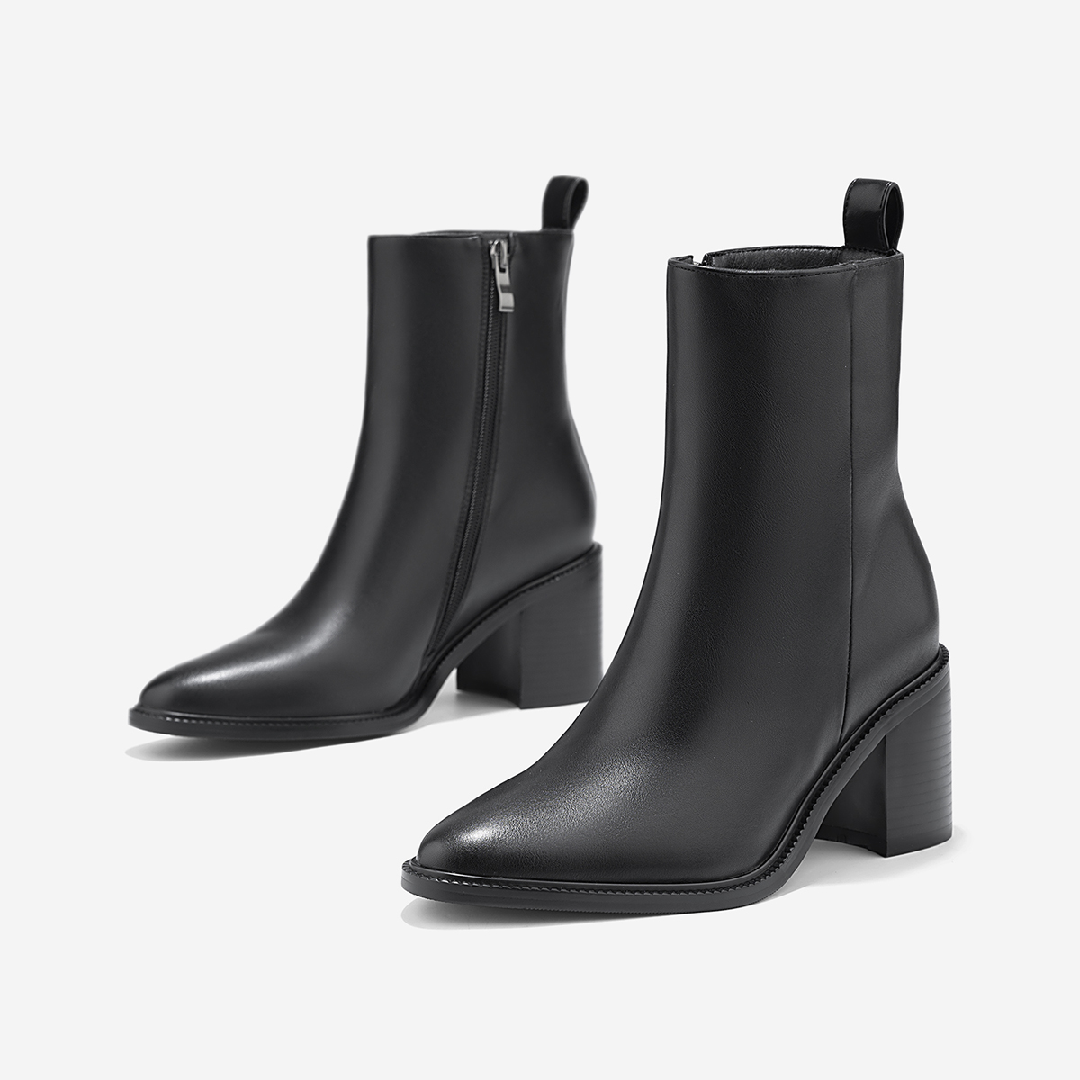 Vascara Giày Ankle Boots Gót Trụ - BOT 0939