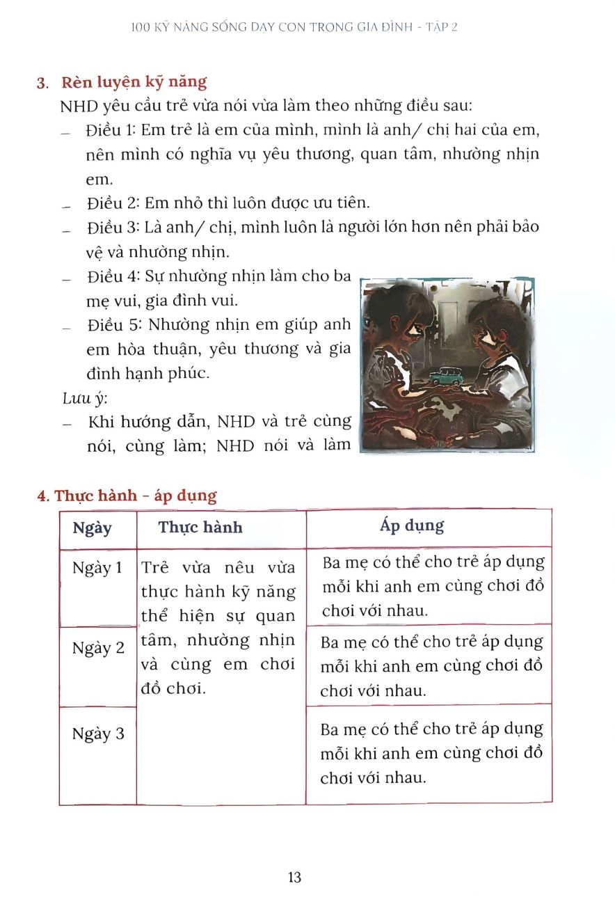 100 Kỹ Năng Sống Dạy Con Trong Gia Đình (Con Từ 3 Đến 10 Tuổi) - HA