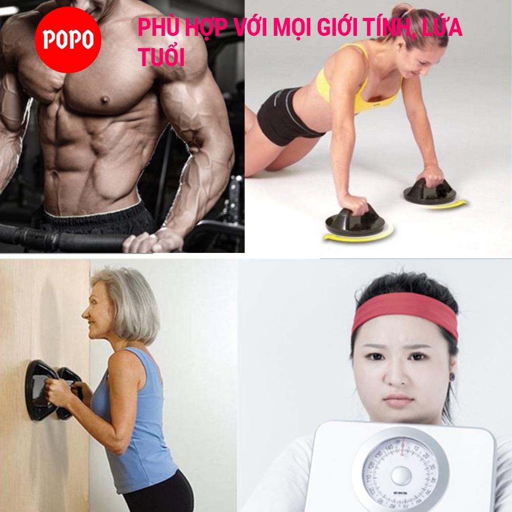 Bộ 2 khung chống đẩy xoay 360 độ POPO Thanh hít đất tập bụng và cánh tay chất liệu ABS thể dục tại nhà Push up