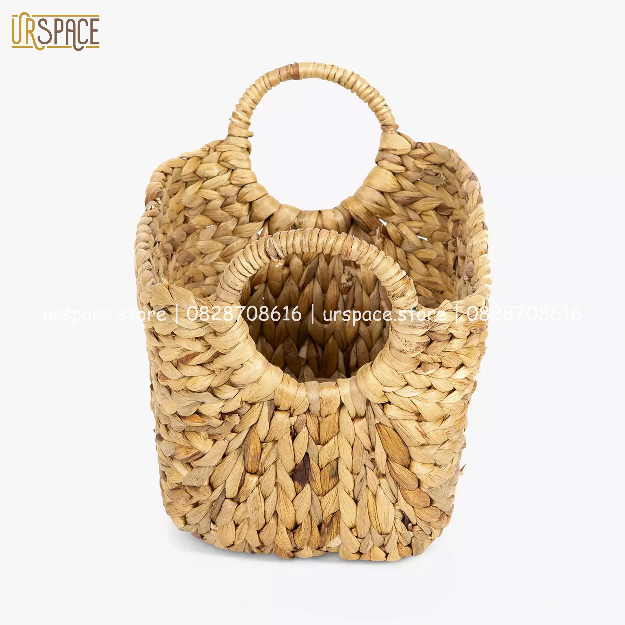 Giỏ lục bình hình thuyền đựng quần áo, sách báo, sắp xếp không gian/ Hand woven hyacinth boat basket with hand