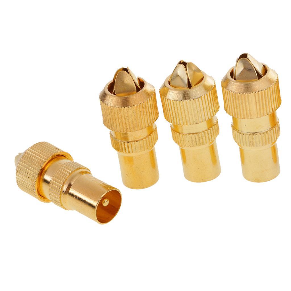 10pcs TV Male Connectors Coaxial RF Cable Plug Adapter