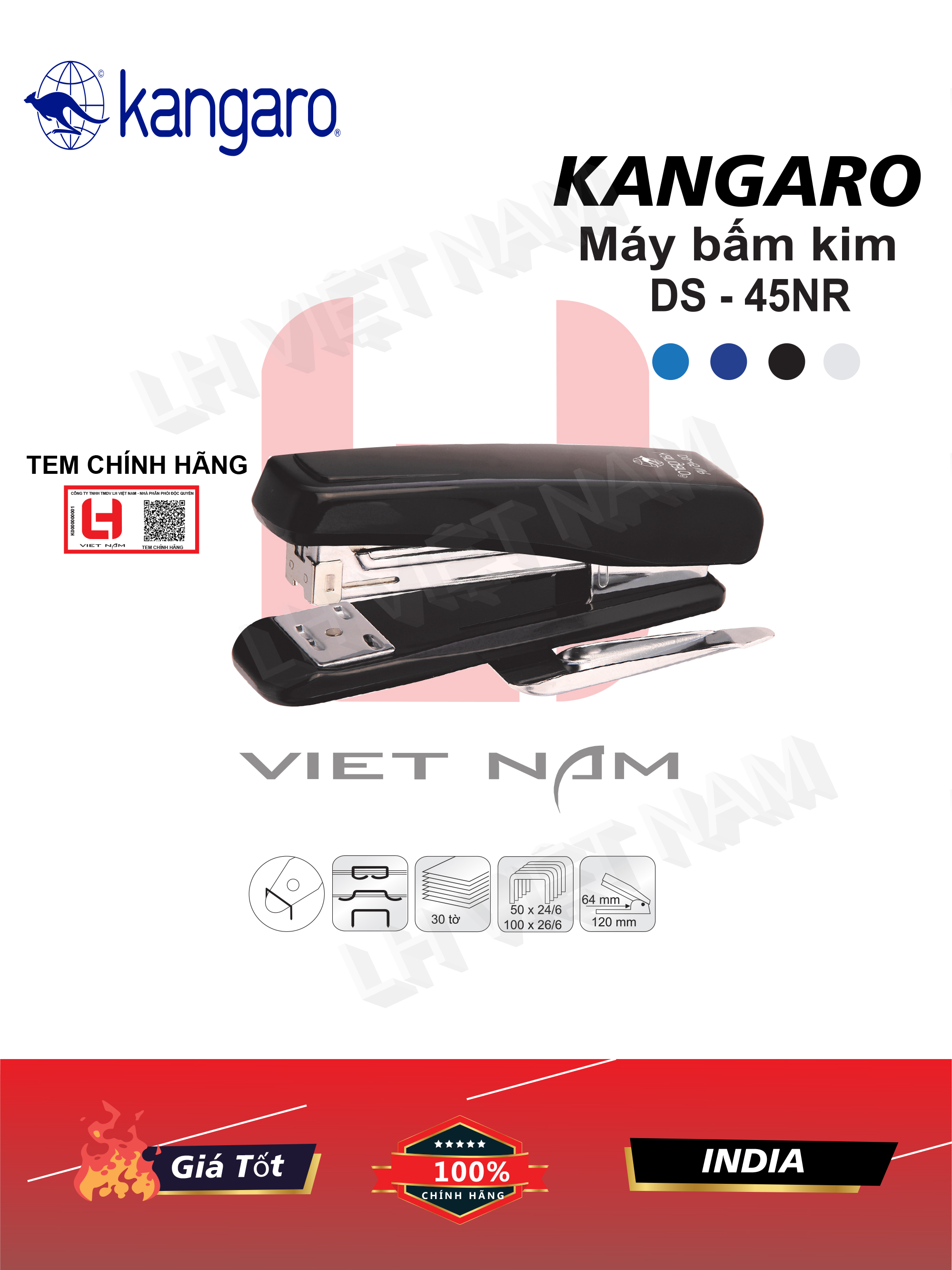 Dụng cụ bấm kim Kangaro DS 45NR