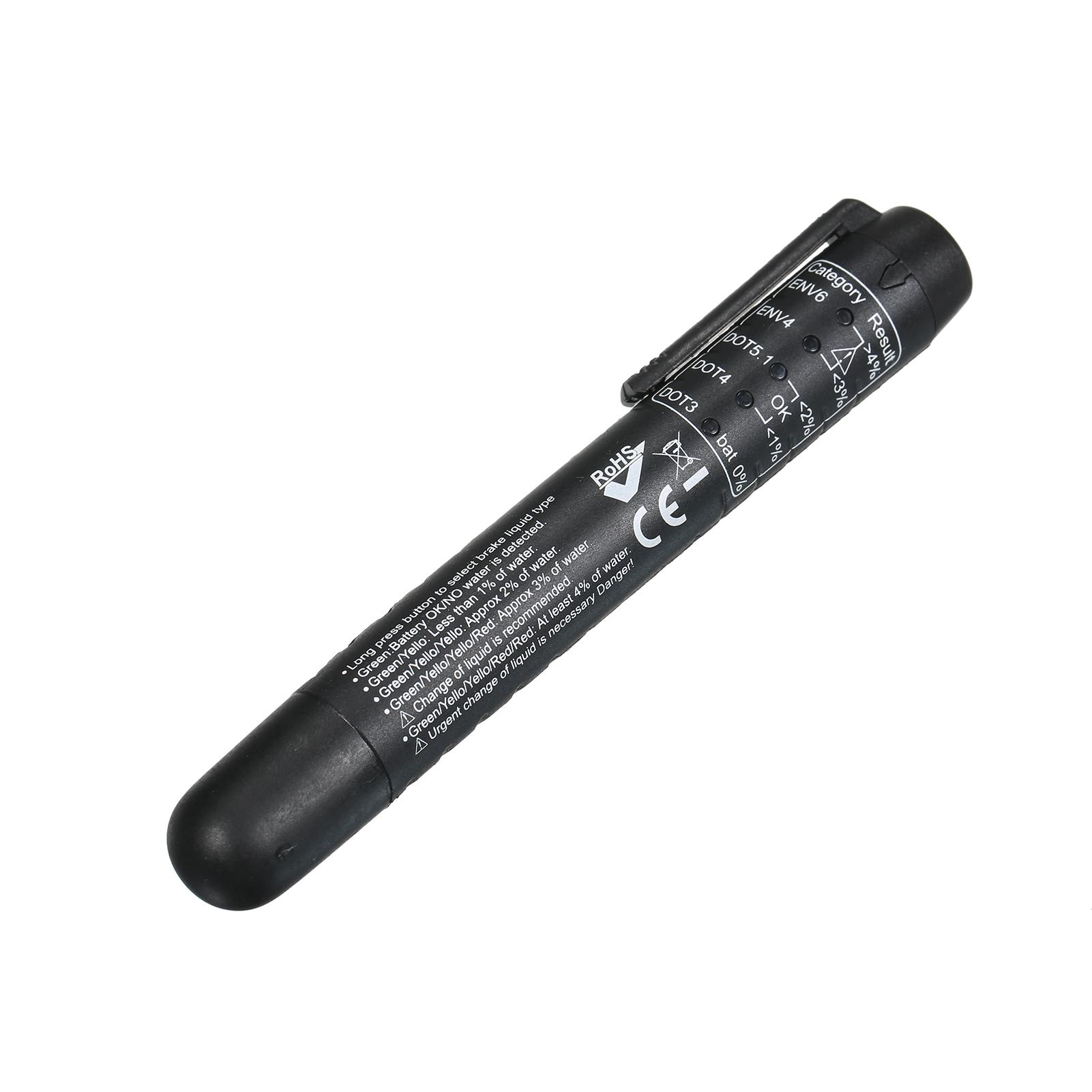 Brake Fluid Tester Pen Test DOT3 DOT4 DOT5.1 ENV6 ENV4 Brake Fluids with 5 LED Indicators