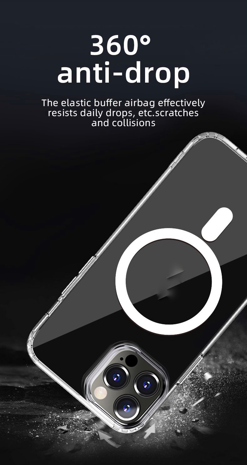 Ốp Lưng Sạc Từ Tính MIPOW TEMPERED GLASS TRANSPARENT Nguyên Liệu Đức dành cho iPhone 14 / iPhone 14 Plus/ iPhone 14 Pro/ iPhone 14 ProMax- Hàng chính hãng