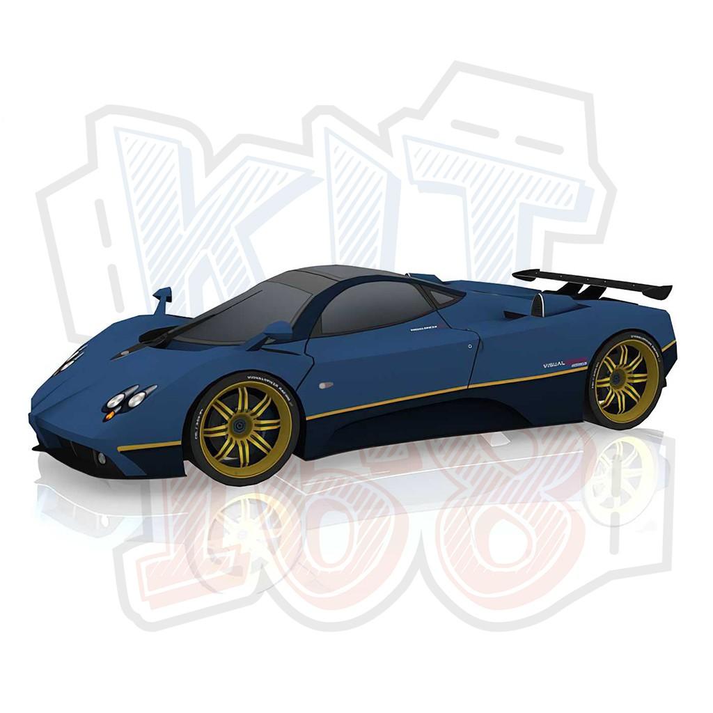 Mô hình giấy Xe Pagani Zonda Aero Blue