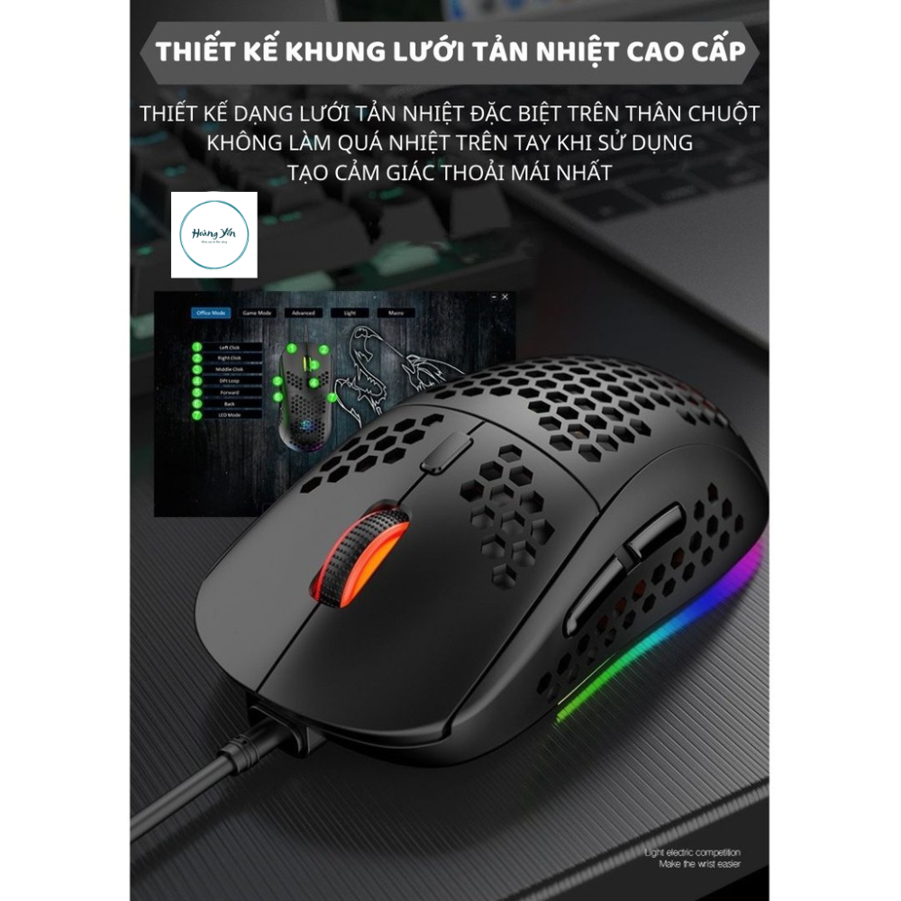 Chuột Cơ Gaming Chuyên Chơi Game Máy Tính PC Laptop M8 PRO 2022 Thế Hệ Mới LED RGB Nhiều Chế Độ, DPI 6 Mức