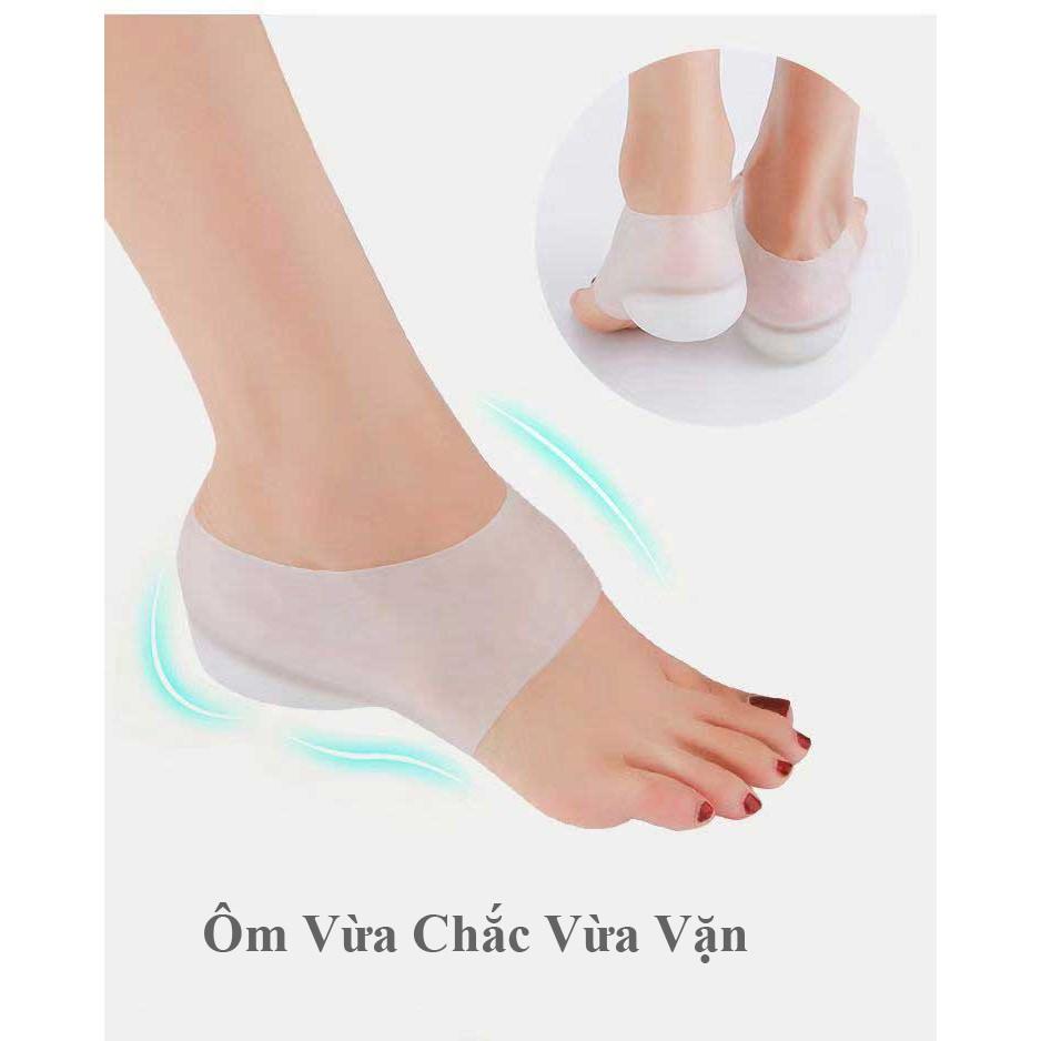 Vớ silicon đệm gót chân tăng chiều cao 3cm freesize -❖Khuyenmai247❖