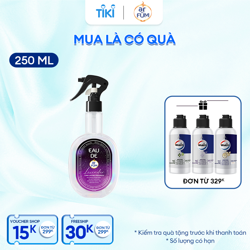 Xịt thơm quần áo hương nước hoa cao cấp arFUM lưu hương lâu, khử mùi hiệu quả