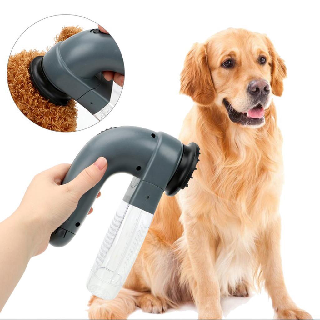 Portable Electric Pet Hair Remover Dog Grooming Vacuum Cleaner Battery Powered