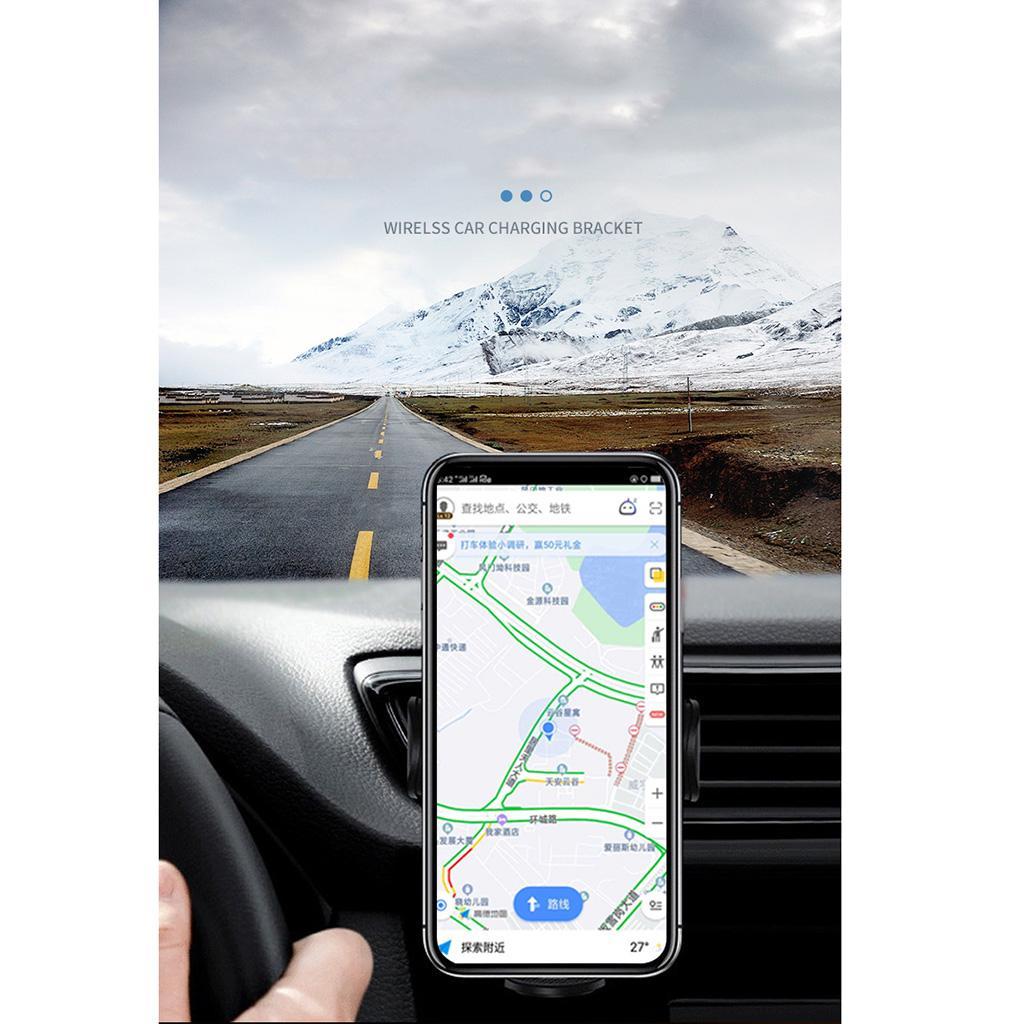 Wireless Car Charger Fast Qi Charging Pad Phone Holder for iphone Samsung