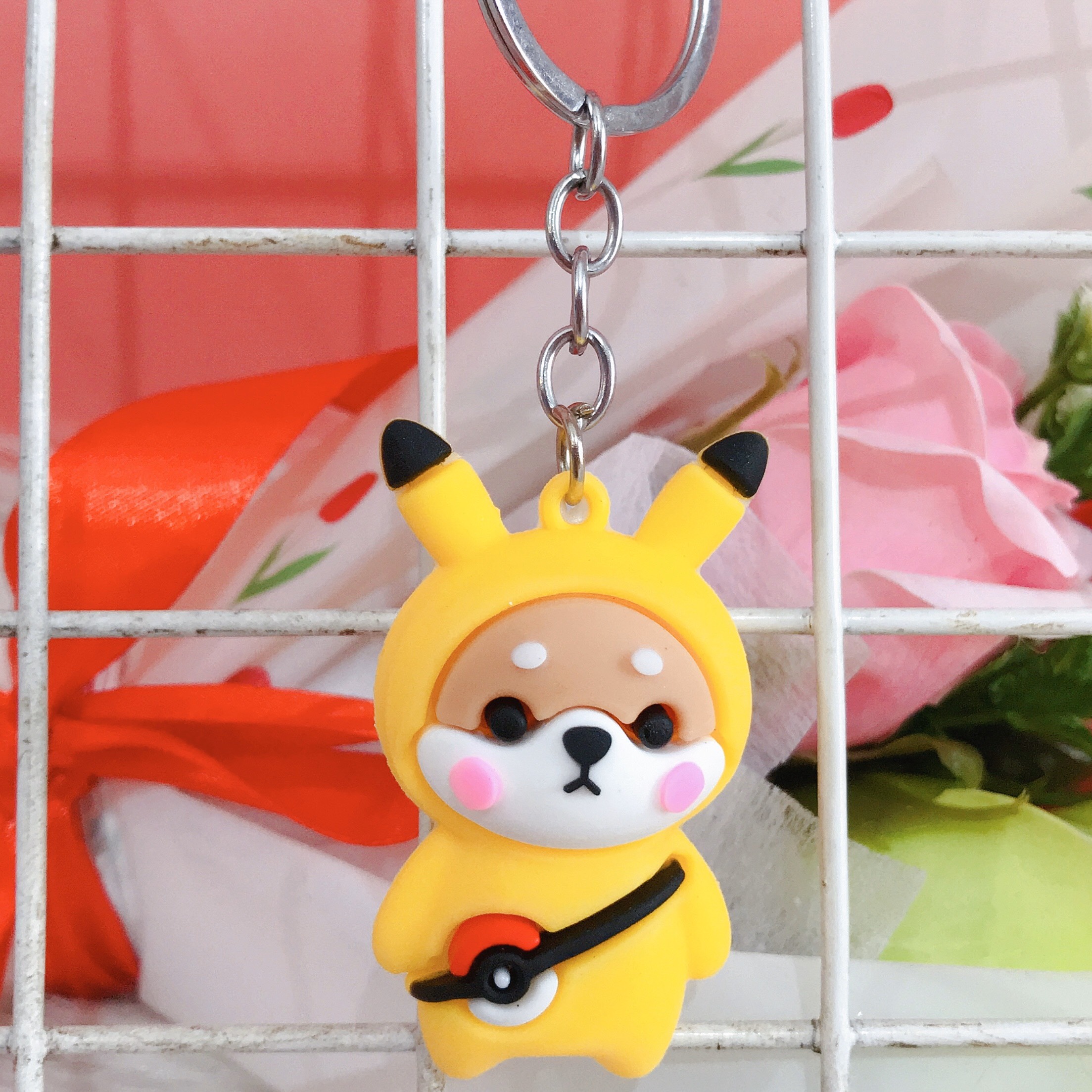 Móc Khóa Cún Shiba Đeo Túi Hot Trend Phụ Kiện Balo Dễ Thương - Móc Khóa Silicon Dễ Thương