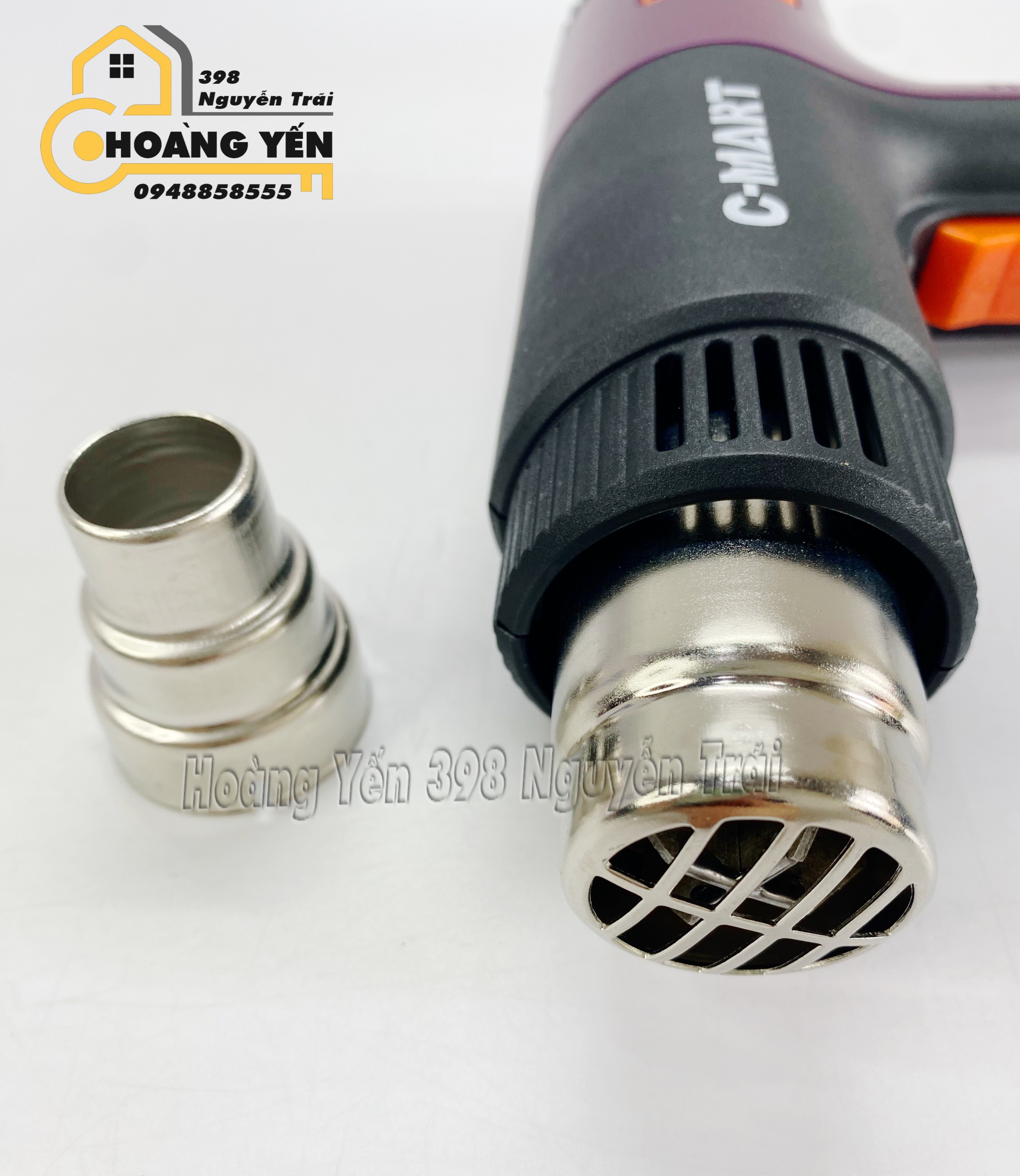 Máy khò nhiệt, khò nóng màn hình điện tử chuyên dụng đa năng, mày khó 2000W C-mart C0186, C-mart C0186E