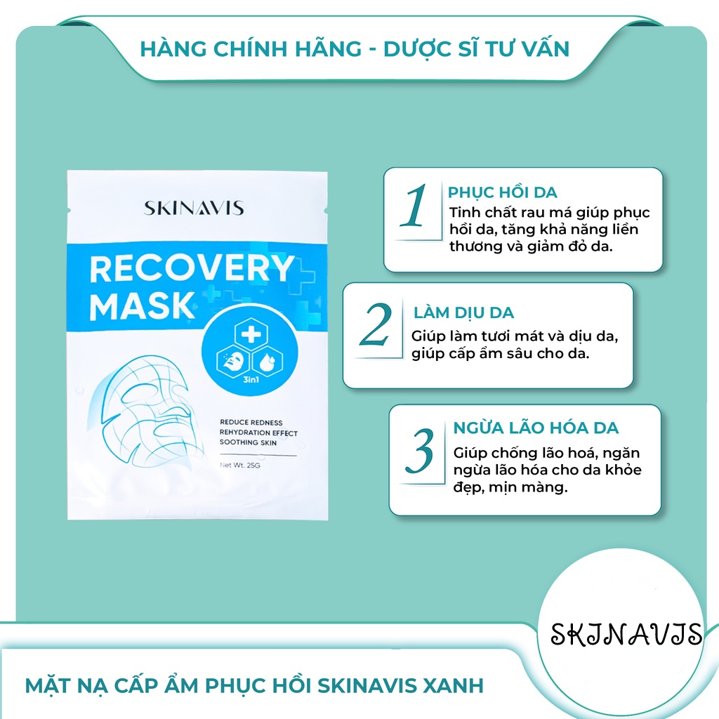 Mặt Nạ Phục Hồi Da Skinavis Recovery Mask- 10 miếng