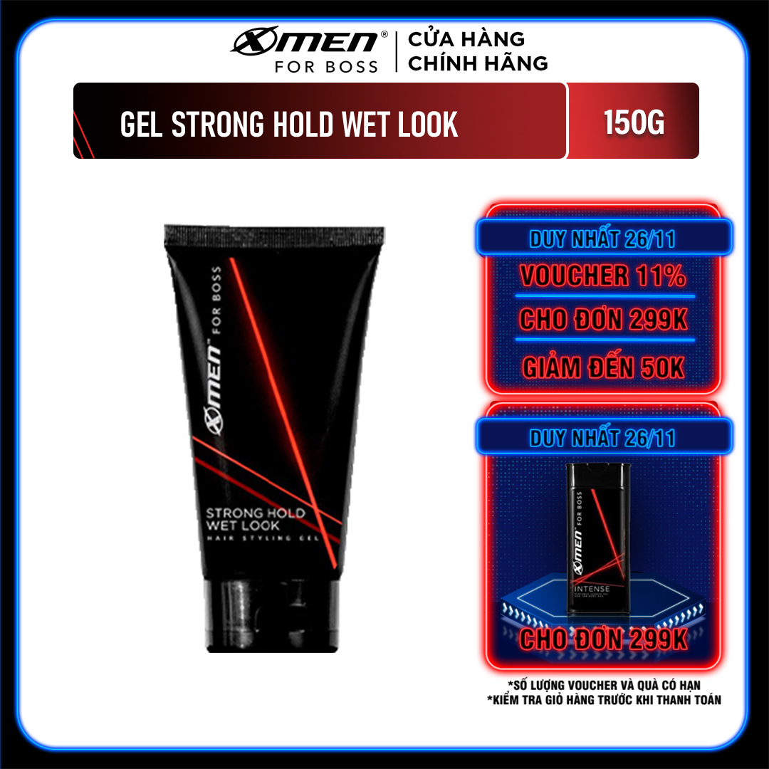 Keo vuốt tóc X-Men For Boss Gel Strong Hold Wet Look 150g