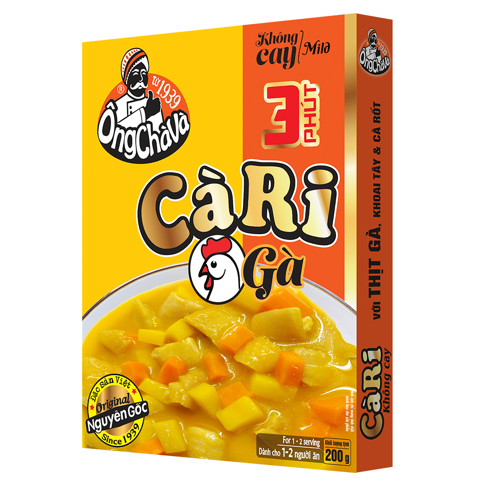 Cà Ri 3 Phút Gà Cay Ông Chà Và 200g Sản Phẩm Có Thịt Thật